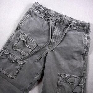 Y2K Levi's Cargo Utility Military Joggers Pants Mens S Waist Elastic Drawstring